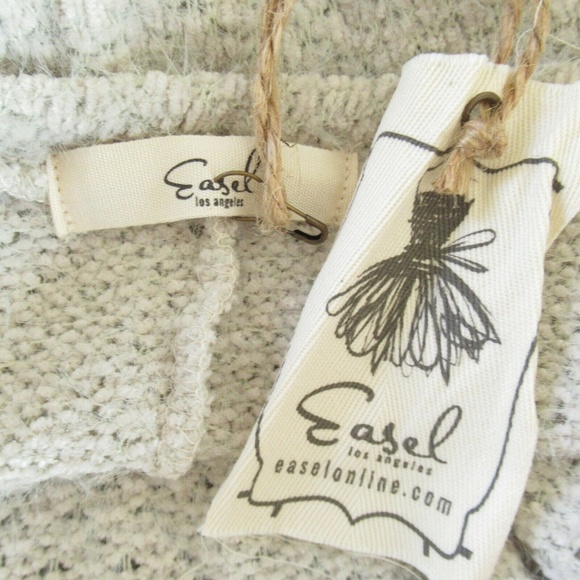 Easel Top Color Block Hacci Knit Oversized - Picture 7 of 8